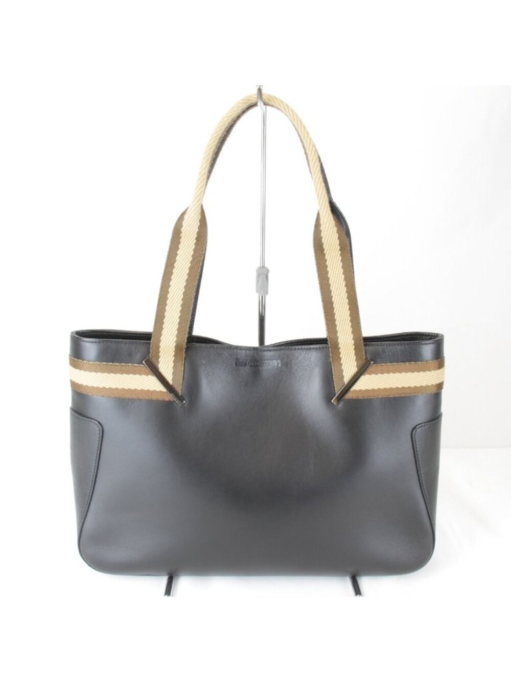Gucci 002 Handbag Leather Black